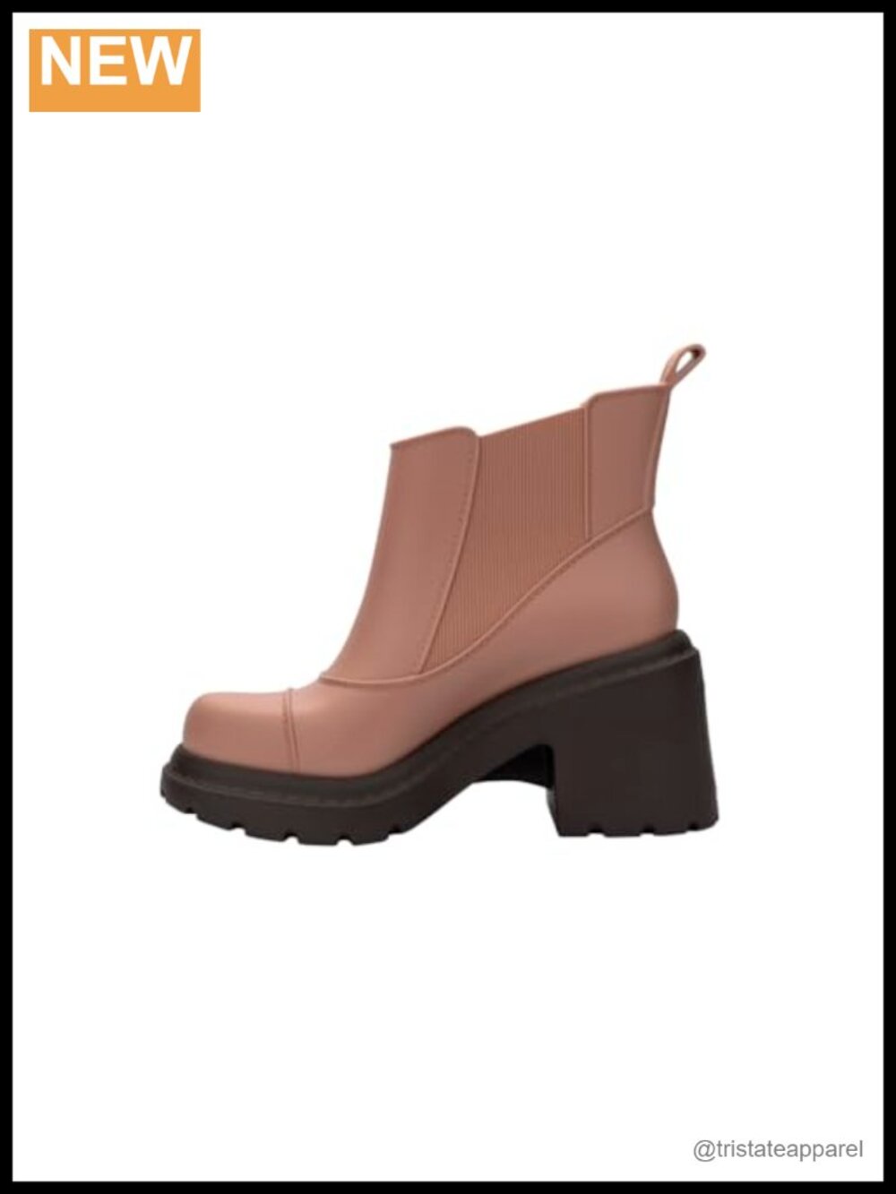 Melissa Courtney Heeled Chelsea Boots - Vegan PVC, Ankle Boots, Water